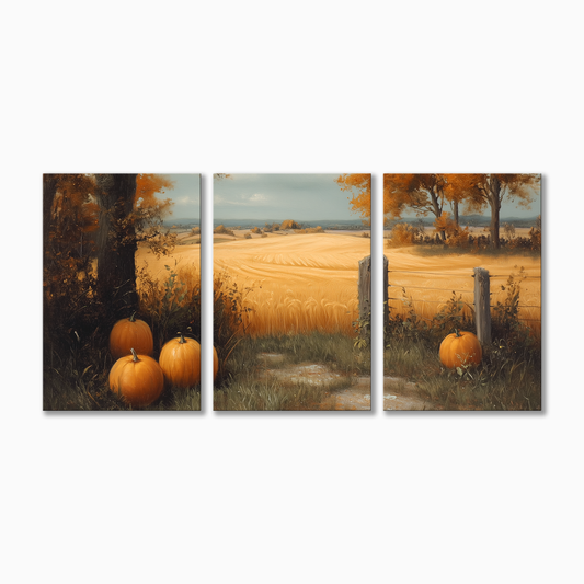 Autumn Harvest Pumpkin Field