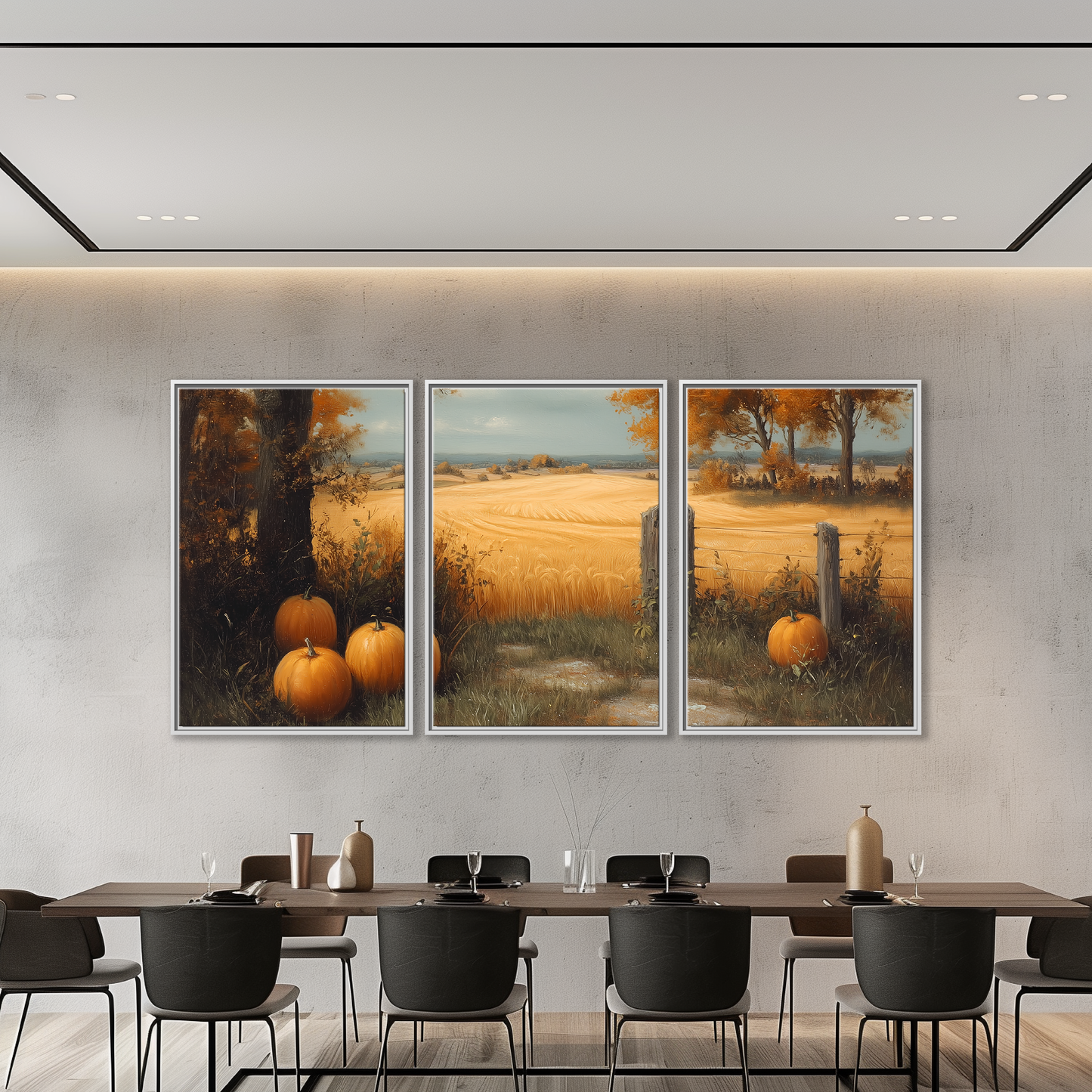 Autumn Harvest Pumpkin Field