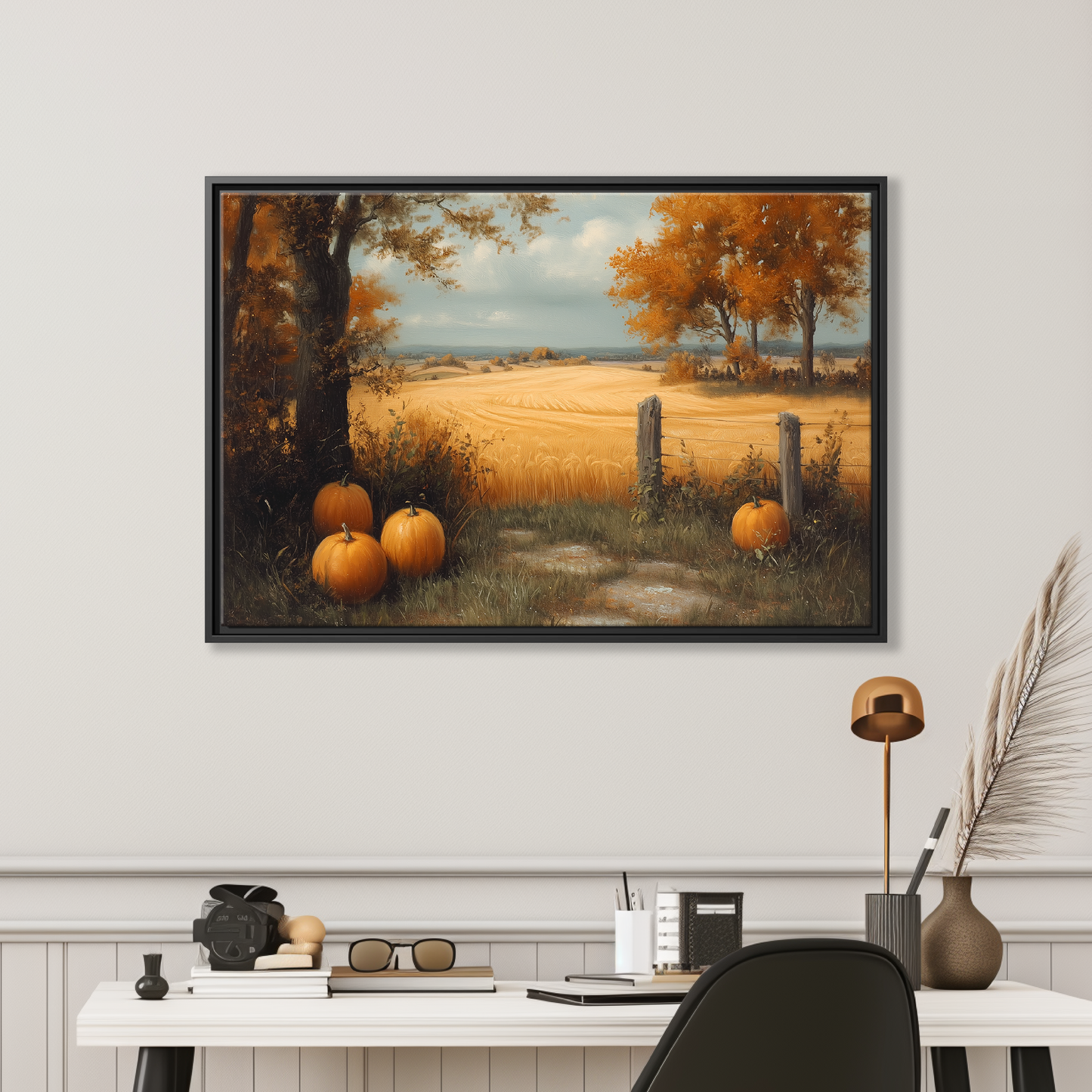 Autumn Harvest Pumpkin Field