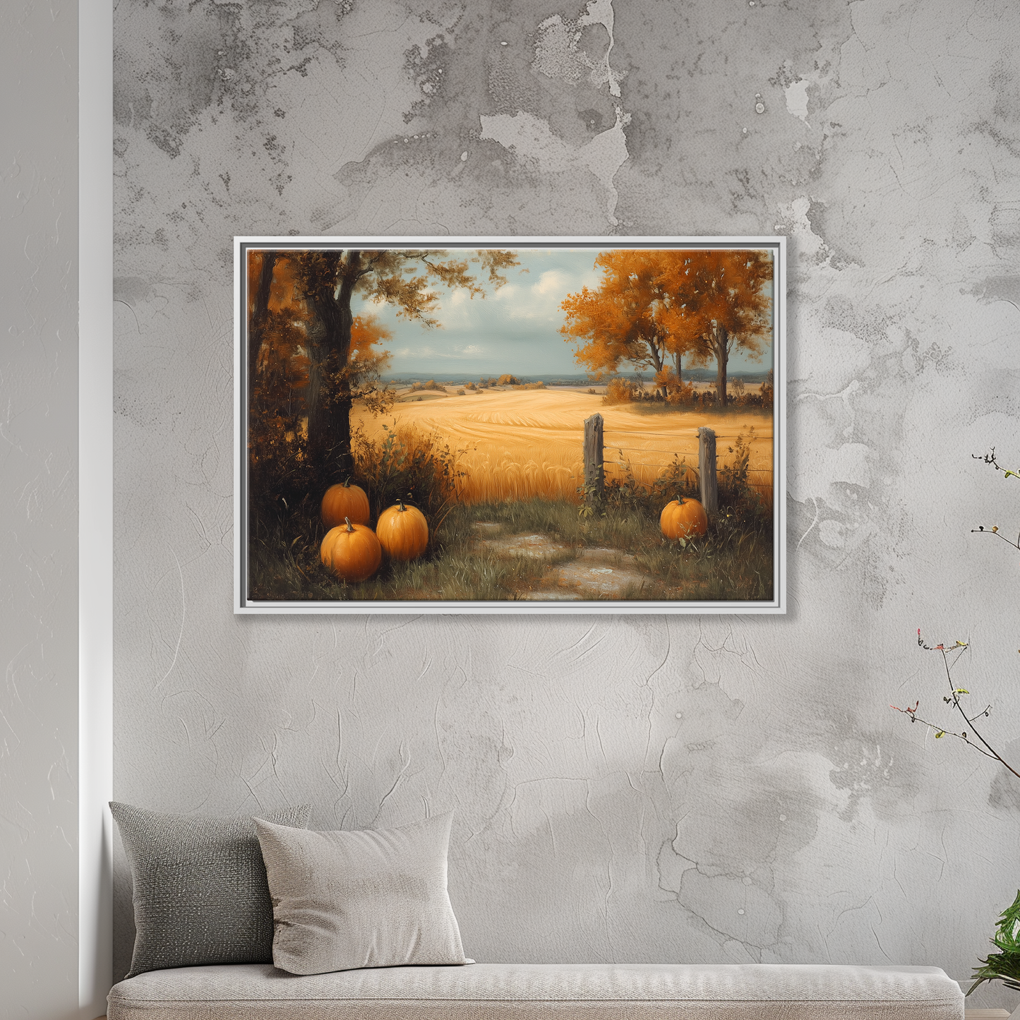 Autumn Harvest Pumpkin Field