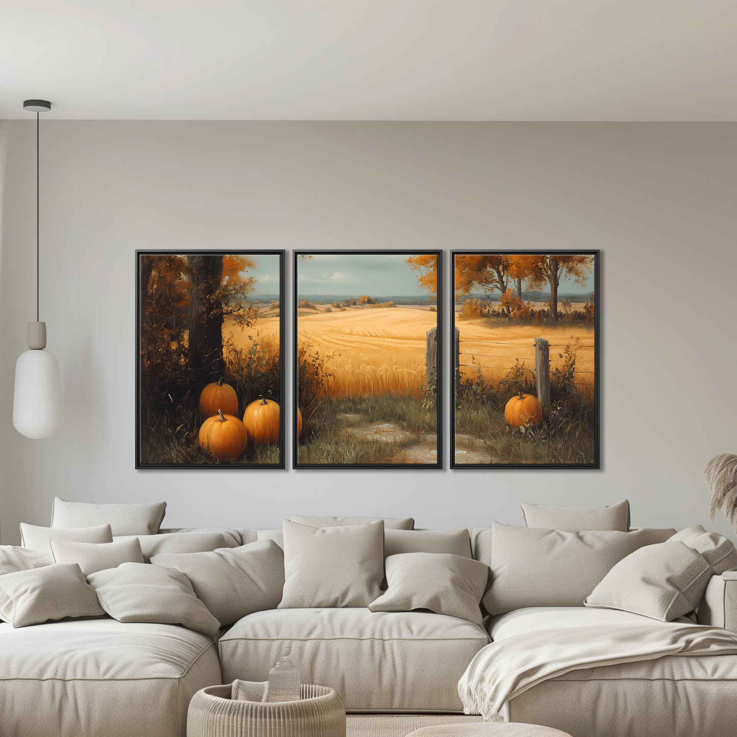 Autumn Harvest Pumpkin Field