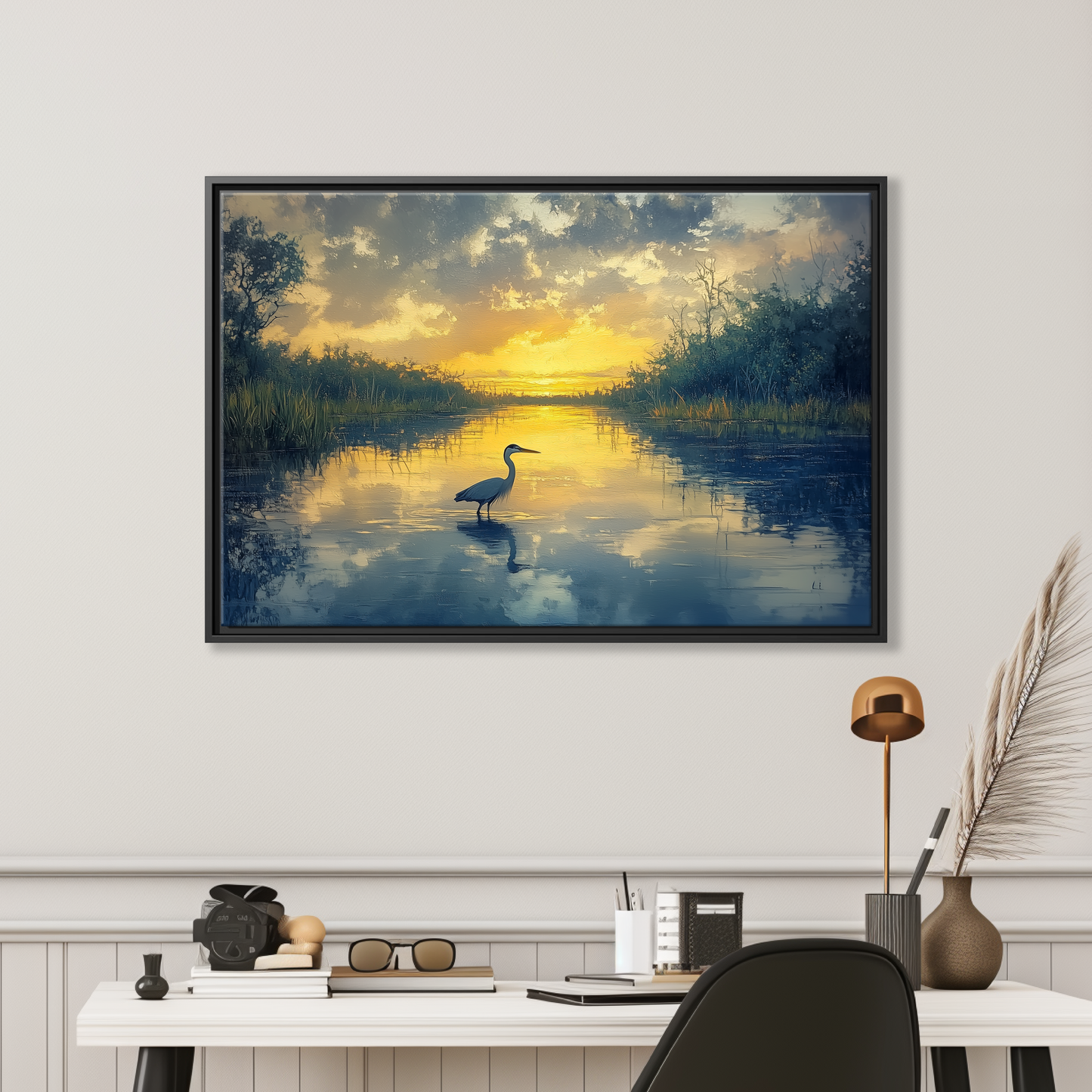 Florida Sunset Heron
