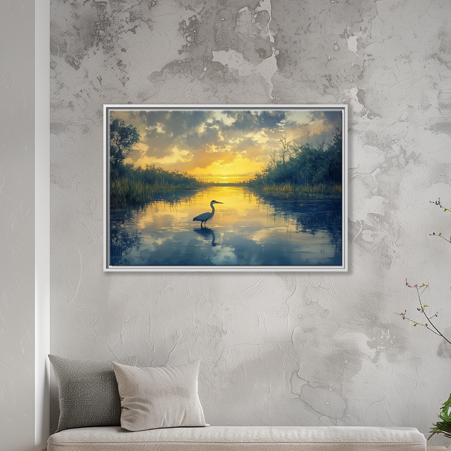 Florida Sunset Heron