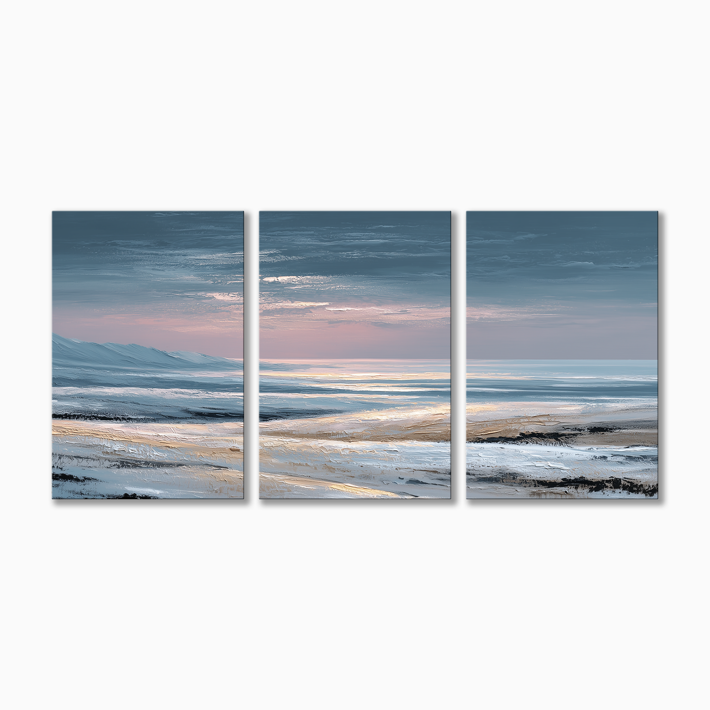 Abstract Winter Ocean Sunset