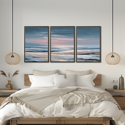 Abstract Winter Ocean Sunset