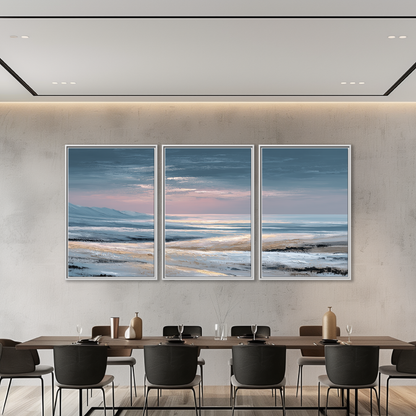 Abstract Winter Ocean Sunset