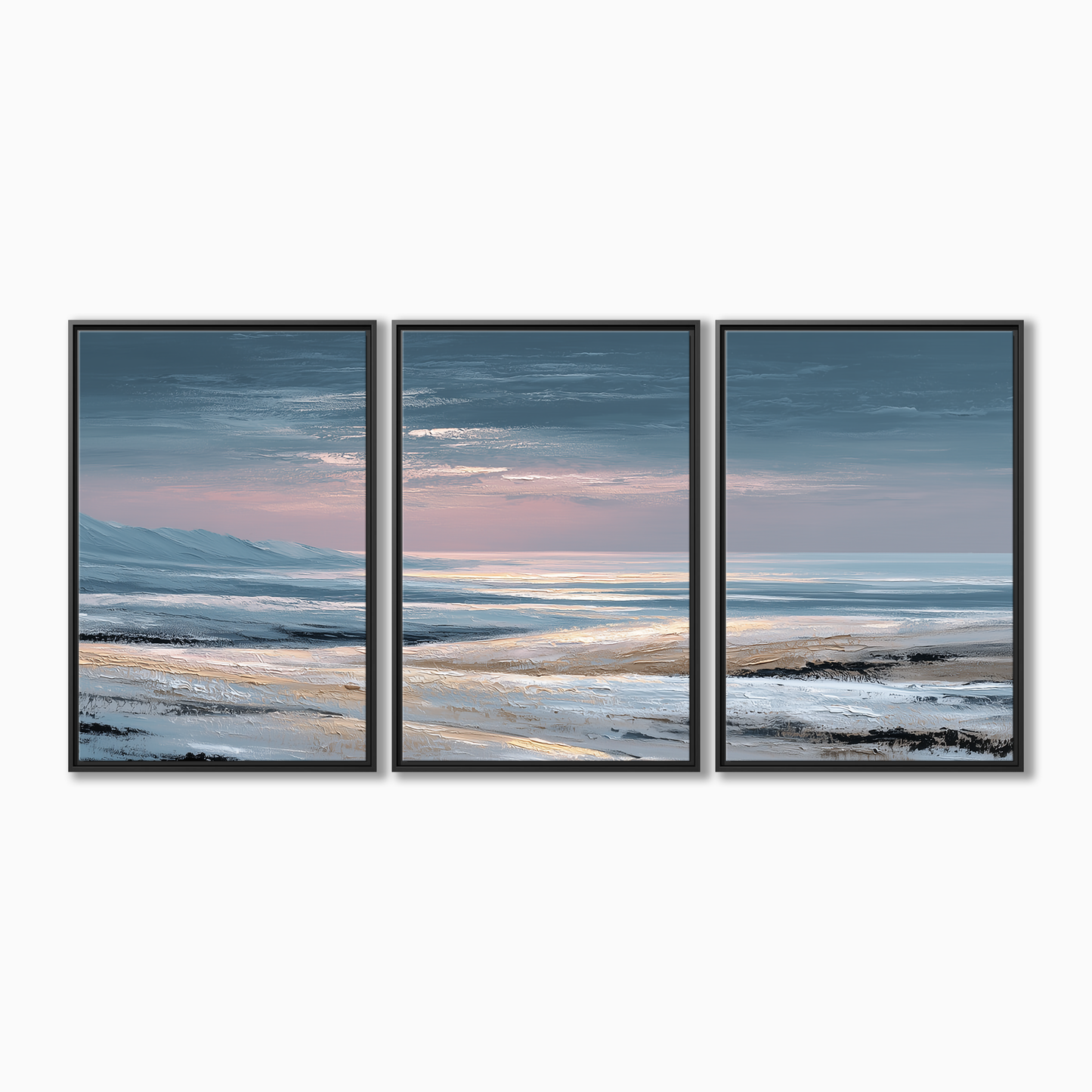 Abstract Winter Ocean Sunset