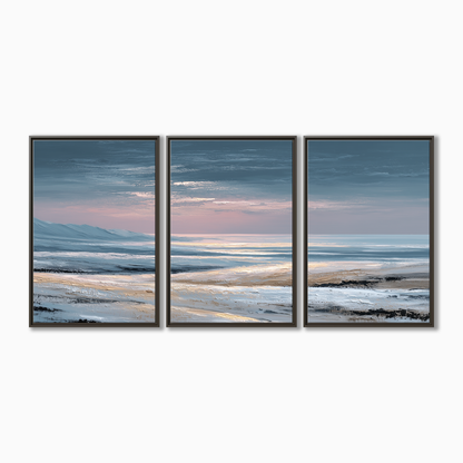 Abstract Winter Ocean Sunset