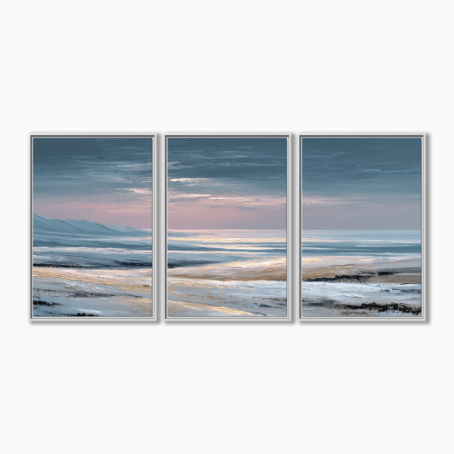 Abstract Winter Ocean Sunset