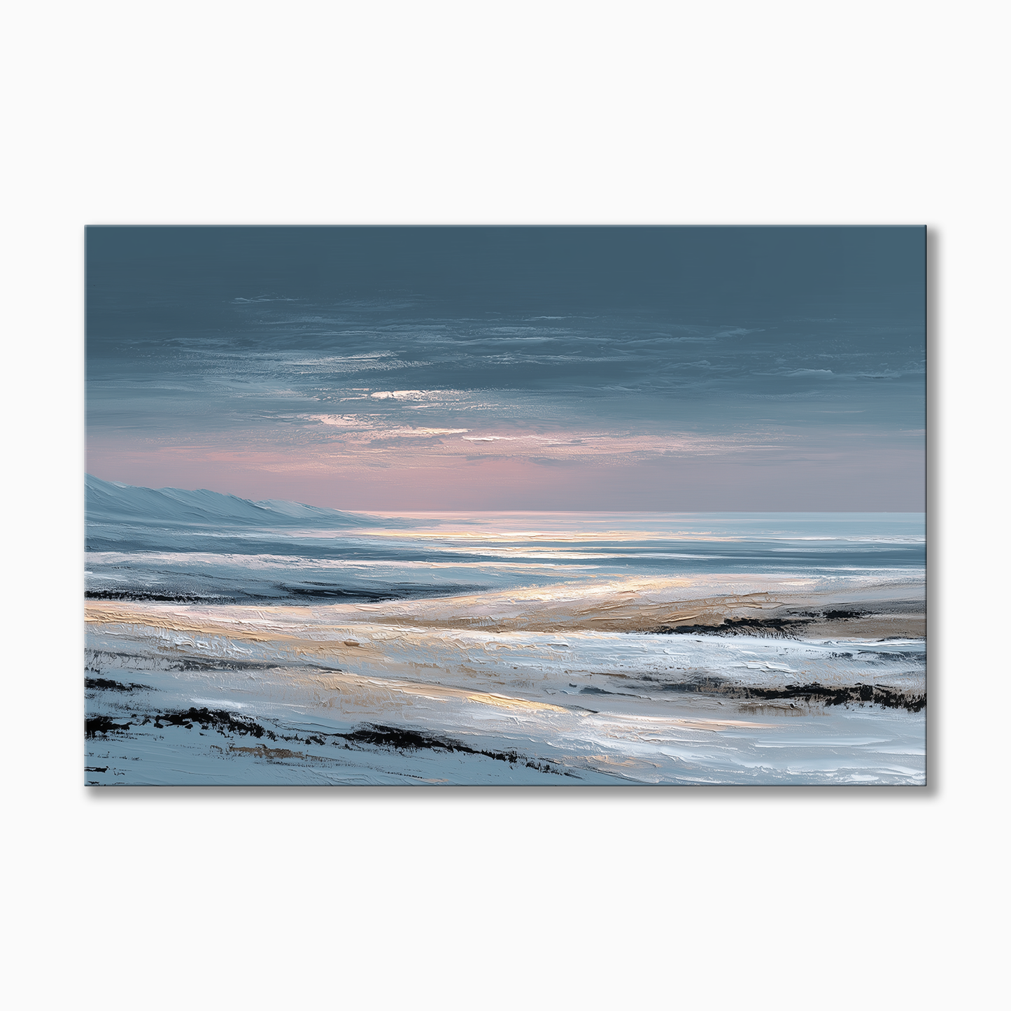 Abstract Winter Ocean Sunset