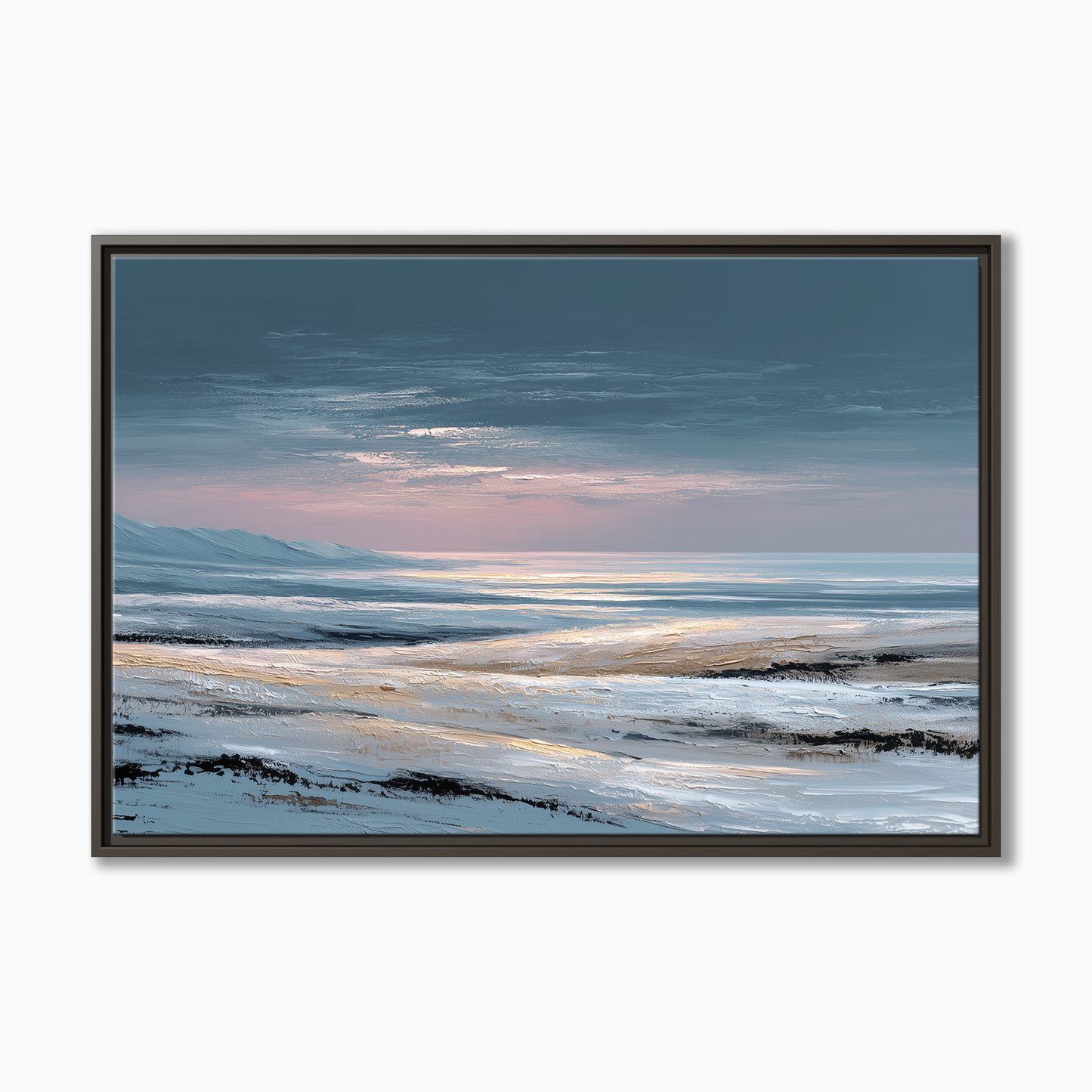 Abstract Winter Ocean Sunset