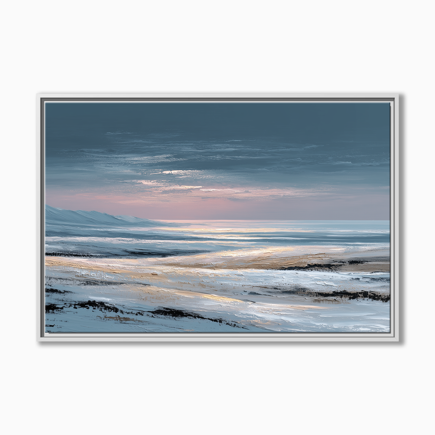 Abstract Winter Ocean Sunset