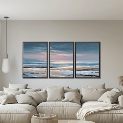 Abstract Winter Ocean Sunset