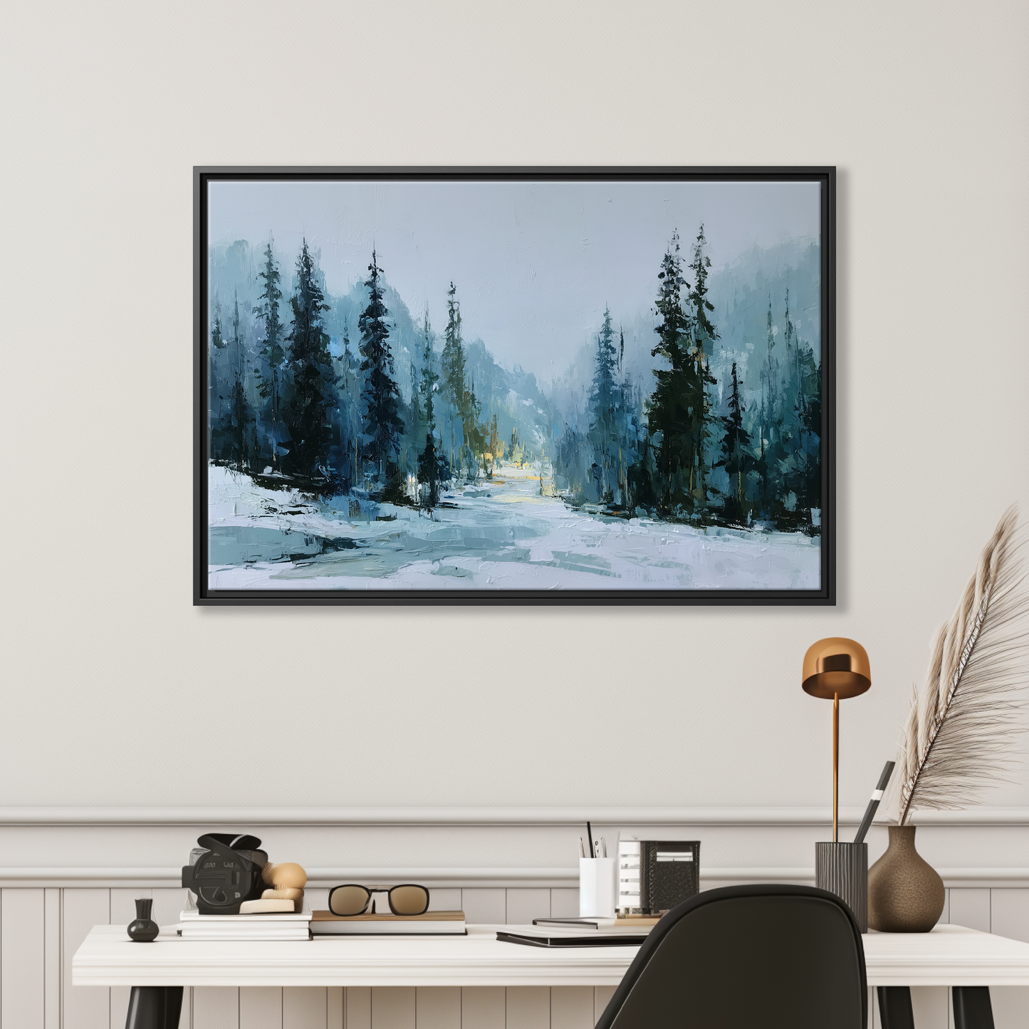 Moody Winter Forest