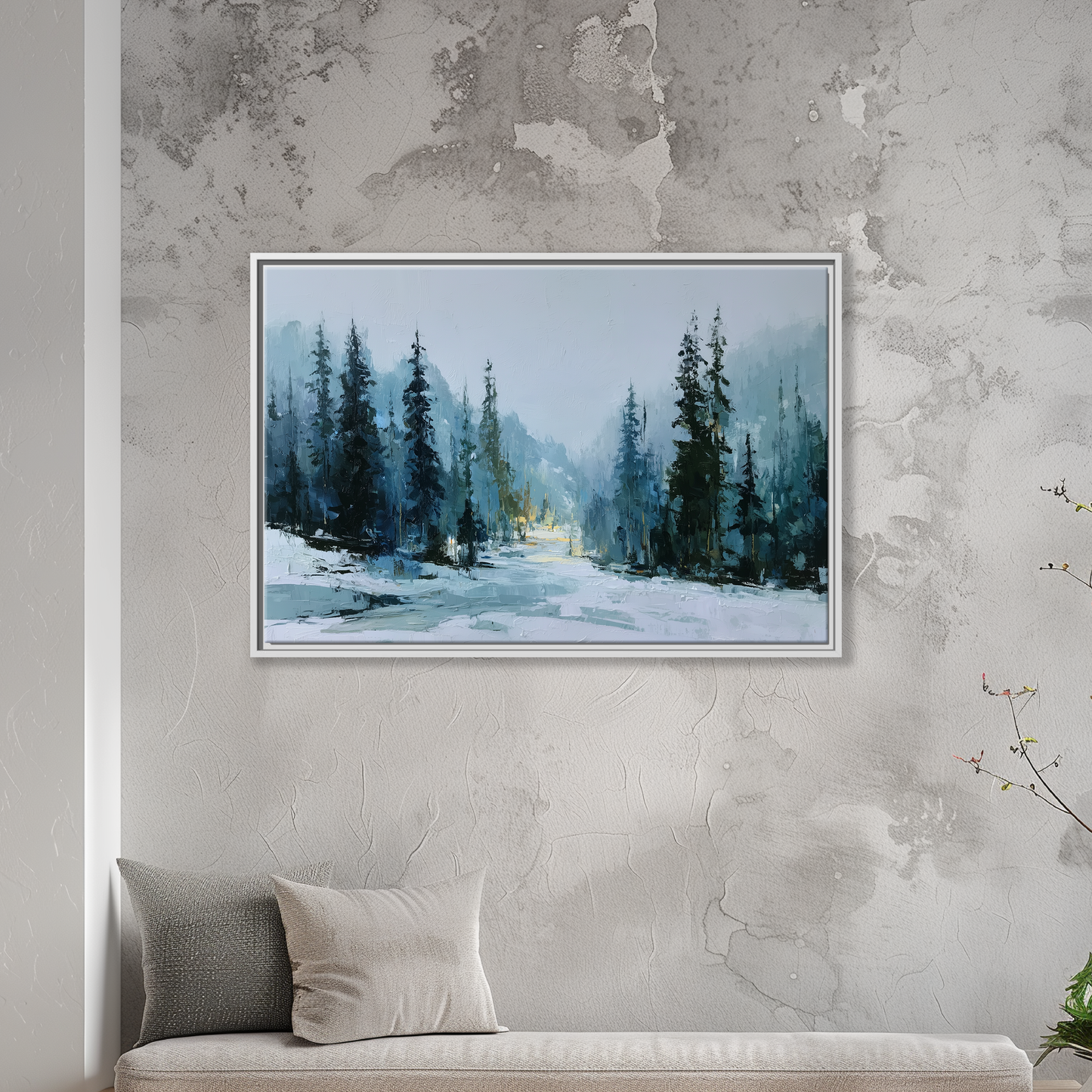 Moody Winter Forest